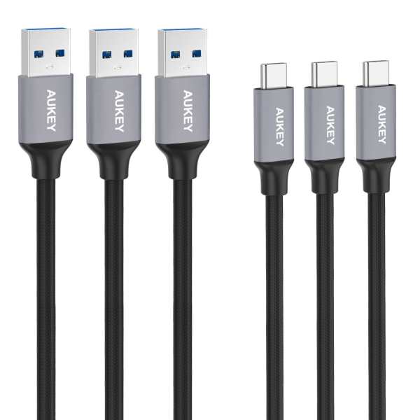 Lot de 3 câbles USB C Aukey à 8,99 € sur Amazon