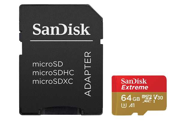 Carte micro SDXC 64 Go + adaptateur SD SanDisk à 28,20 € sur Amazon