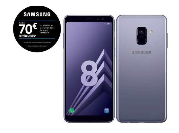 Le Samsung Galaxy A8 coloris Orchidée à 287,53 € sur Rue du Commerce