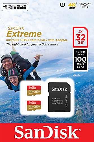 Pack de 2 cartes mémoire micro SD SanDisk 32 Go + adaptateur SD à 28,82 € sur Amazon