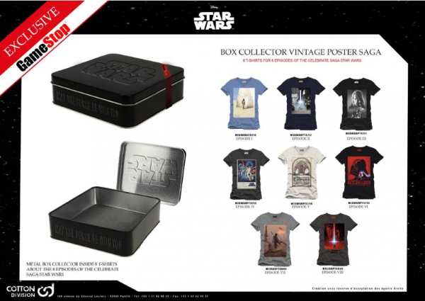 La box collector Star Wars avec 8 tee shirts taille M à 19,99 € sur Micromania