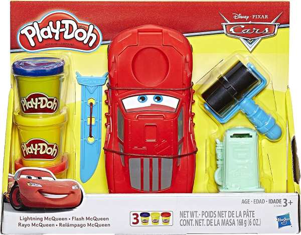 Kit Play-Doh Disney Cars 3 (3 pots de pâte à modeler, personnage McQueen + accessoires) à 6,66 € sur Amazon