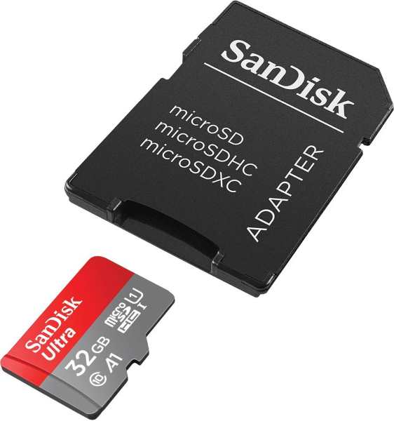 Carte mémoire micro SDHC 32GB SanDisk + adaptateur SD à 8,99 € sur Amazon