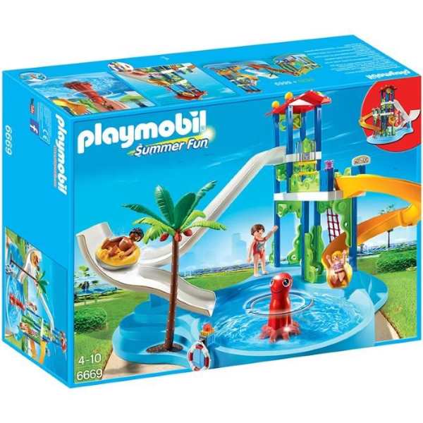 Parc aquatique Playmobil avec piscine et toboggans géants à 24,99 € sur Cdiscount