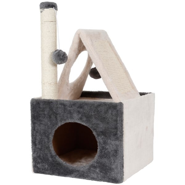 Maison pour chats avec arbre à chat pas chère à moins de 7 € chez Action