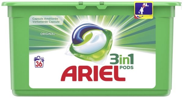 Lessive en capsules Ariel 3en1 Pods (36 dosettes) à 3,90 € via remise fidélité chez Auchan