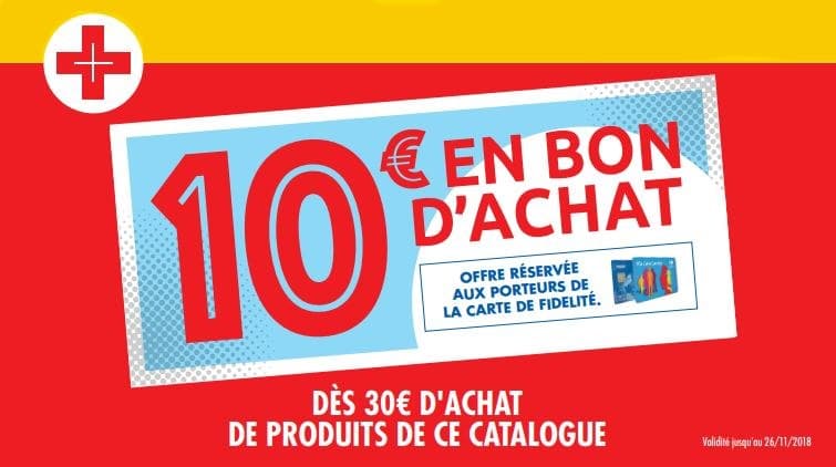 Bon d’achat de 10 € offert dès 30 € d’achats de produits sur tout le catalogue Carrefour