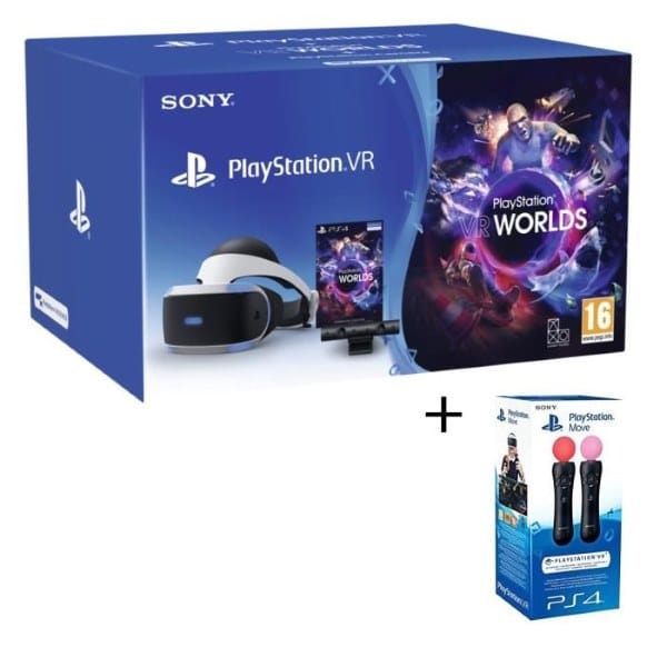 Pack PlayStation VR V2 + PlayStation Caméra + VR Worlds + manettes PlayStation Move à 229,99 € sur Cdiscount