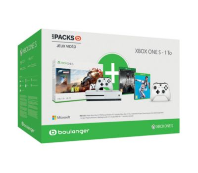 Pack Xbox One S 1 To + 2e manette + 3 jeux à 299 € chez Boulanger