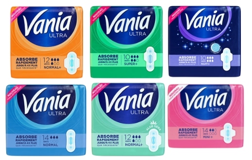 1 paquet de serviettes hygiéniques Vania 100 % remboursé