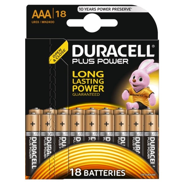 Lot de 18 piles LR03 AAA Duracell Plus Power à 4,34 € chez Intermarché Hyper