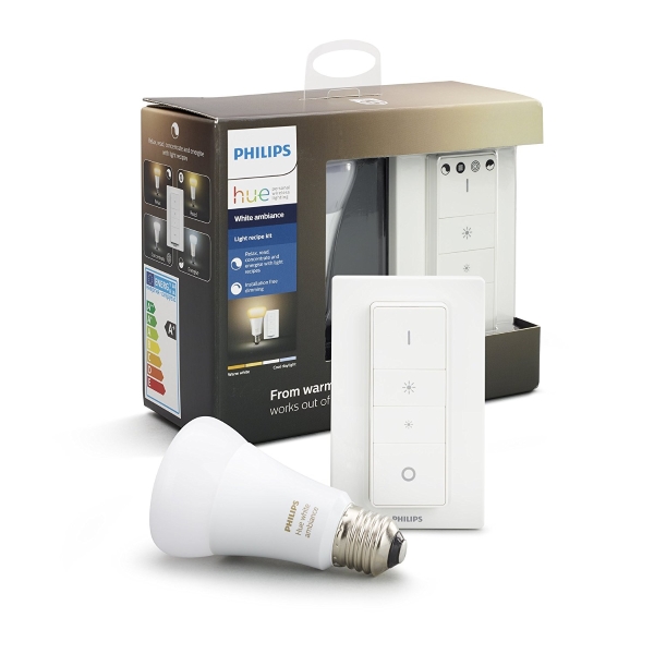 Kit White Ambiance (ampoule + interrupteur avec variateur) à 34,99 € sur Amazon