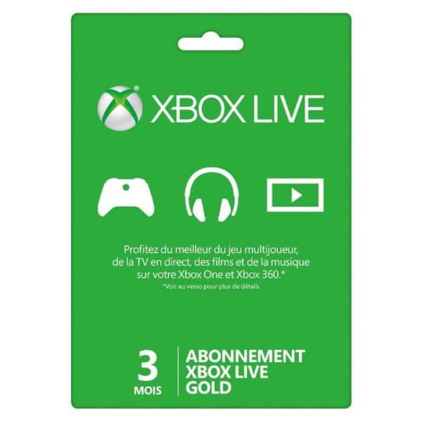 Abonnement Xbox Live Gold 6 mois pas cher à 11,99 € sur Micromania
