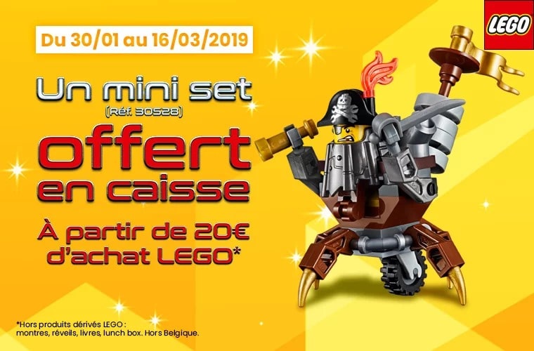 Mini maître constructeur barbe d’acier offert dès 20 € dépensés en Lego chez JouéClub
