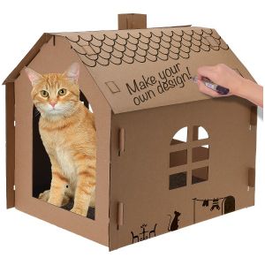 Maison en carton pour chats pas chère à 2,99 € chez Action