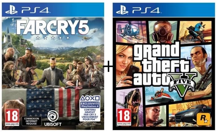 GTA V et Far Cry 5 à 32,99 € sur Cdiscount