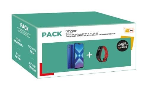 Pack Honor 8X 128 Go + Band 4 à 269 € chez Darty