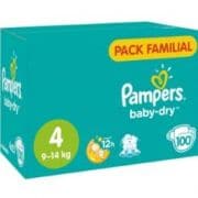 Couches baby dry taille 8 géant Pampers - Intermarché