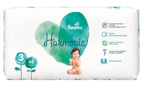 Couches Pampers Harmonie à 3,70 € via remise fidélité + BDR chez Carrefour