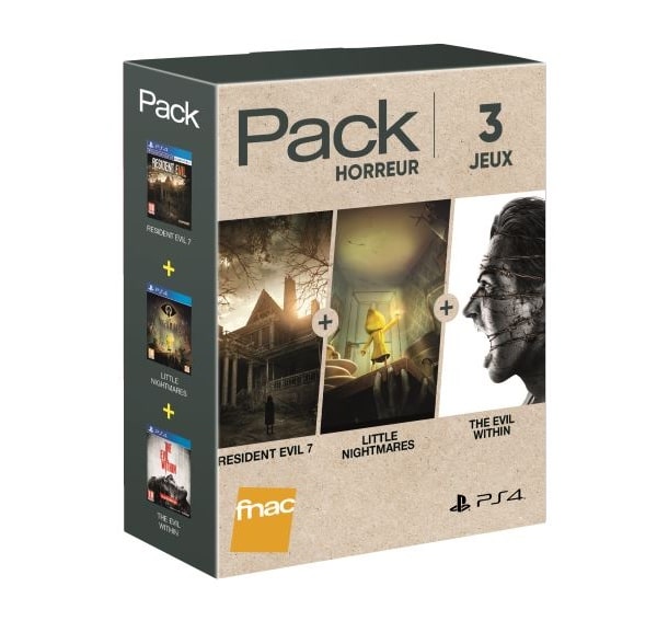 Pack de 3 jeux de PS4 Horreur à 29,99 € sur le site de la Fnac