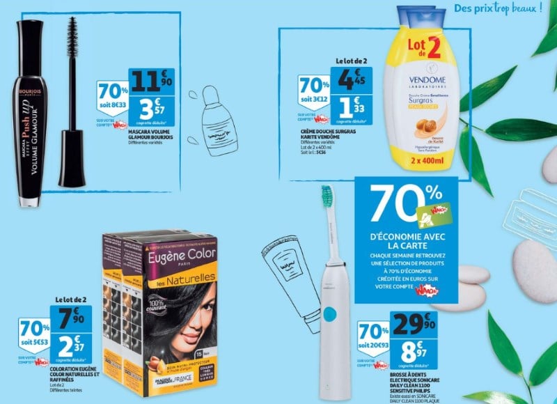 Des produits de beauté 70 % moins chers chez Auchan