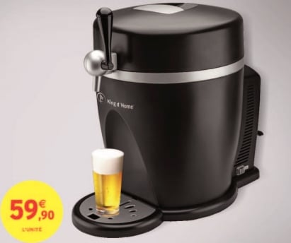 Machine à bière 5 litres King d’Home à 59,90 € chez Intermarché