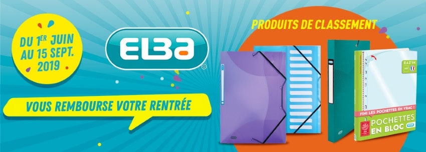 Jusqu’à 15 € remboursés en produits de classement ELBA