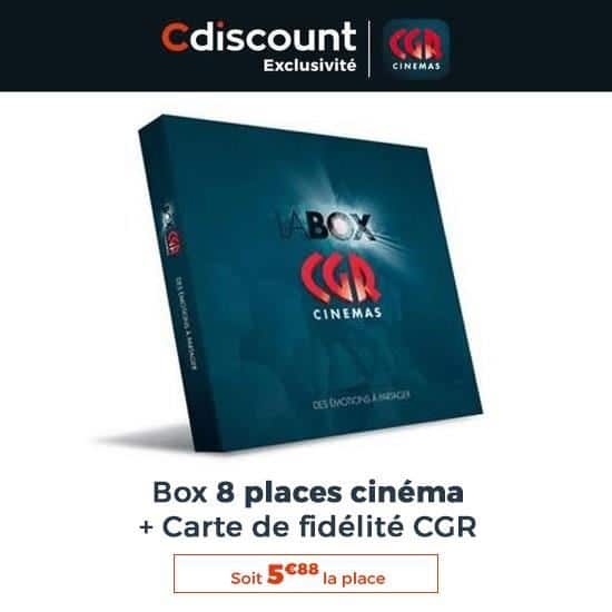 Box 8 places de cinéma CGR à 49,90 € sur Cdiscount