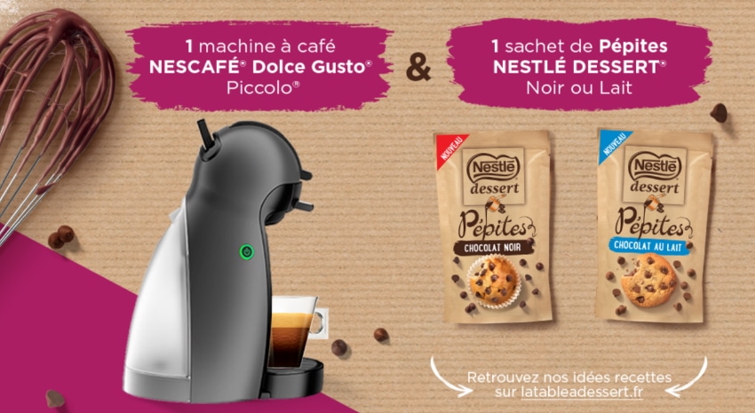 Gagnez l’une des 2 420 machines Nescafé Dolce Gusto Piccolo mises en jeu avec Nestlé Dessert !