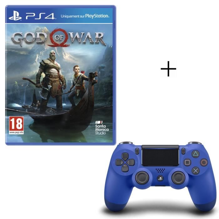 Jeu PS4 « God Of War » + Manette DS4 V2 Bleue à 49,99 € sur Cdiscount