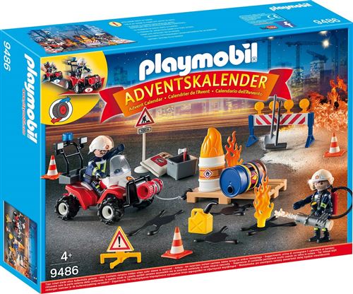 Le calendrier de l’Avent Playmobil Pompiers Incendie Chantier à 8,99 € sur la Fnac