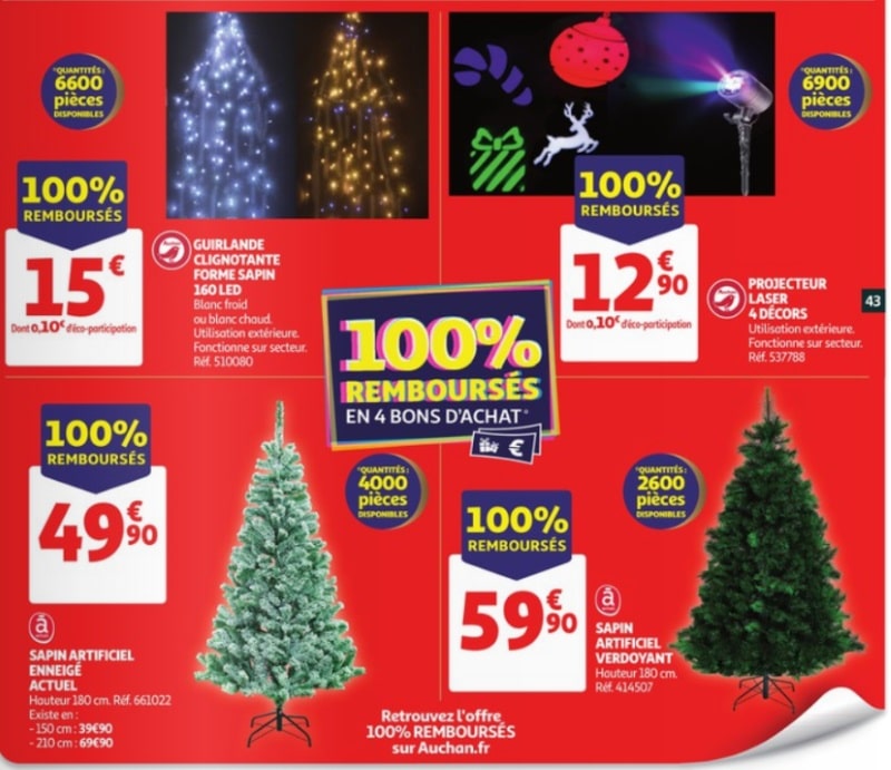 Des décorations de Noël 100 % remboursées chez Auchan