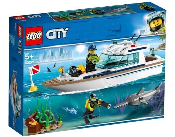 Yacht de plongée LEGO City 60221 à 13,99 € sur Cdiscount