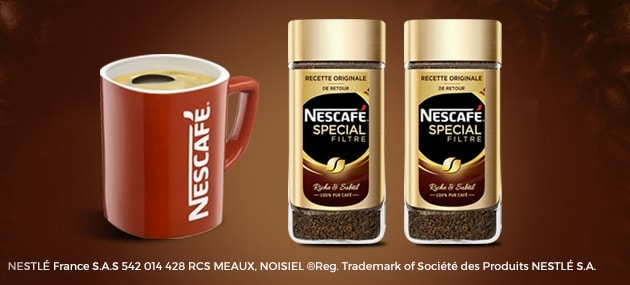 2 produits Nescafé Spécial Filtre achetés = 1 mug Nescafé offert avec Quoty