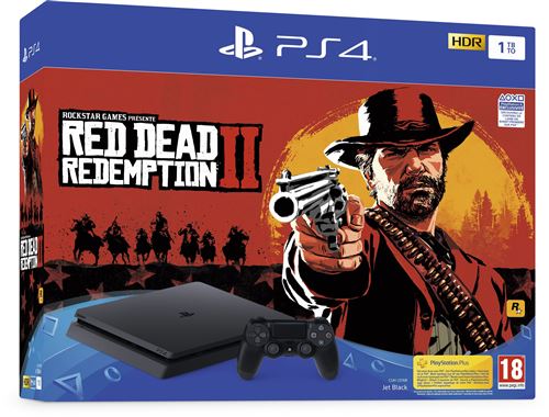 Pack Console PS4 Slim 1 To Noir + Red Dead Redemption 2 + Fallout 76 à 249,99 € à La Fnac