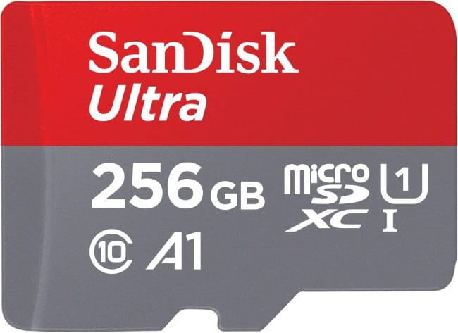 Carte Mémoire MicroSDHC SanDisk Ultra 256GB à 33,13 € sur Amazon