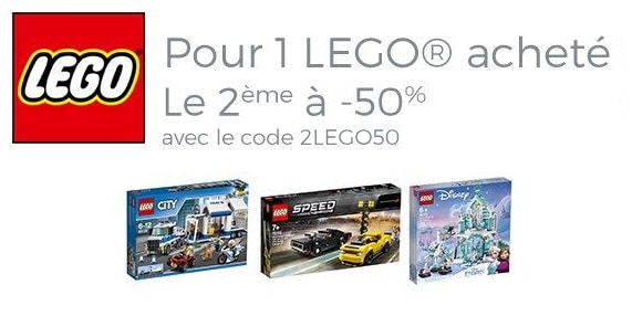2 jouets Lego achetés = le moins cher à – 50 % sur Cdiscount