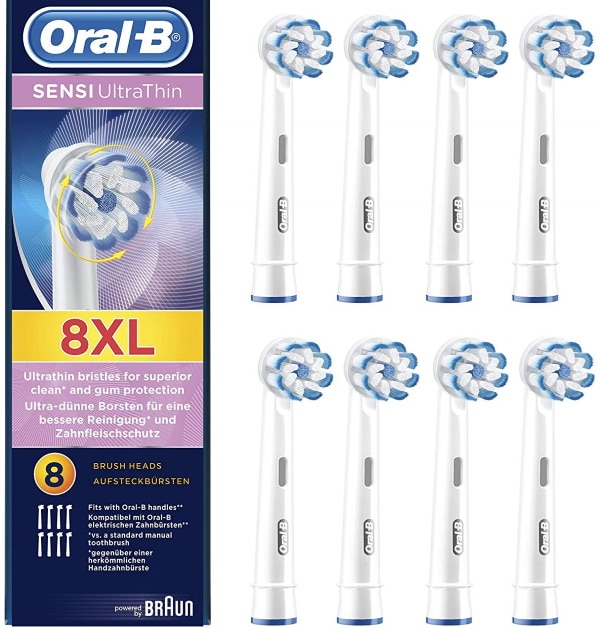 Lot de 8 brossettes Oral-B pour brosse à dents électrique à 16,79 € sur Amazon