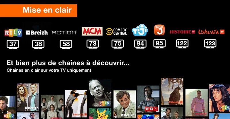 20 chaînes gratuites sur Orange TV