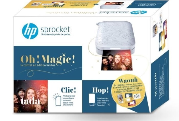 Pack avec imprimante HP Sprocket 200 à 59,99 € sur Cdiscount
