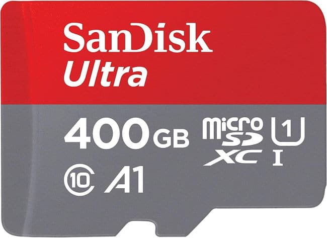 Carte mémoire Sandisk MicroSDXC 400Go + adaptateur à 54,99 € sur Amazon