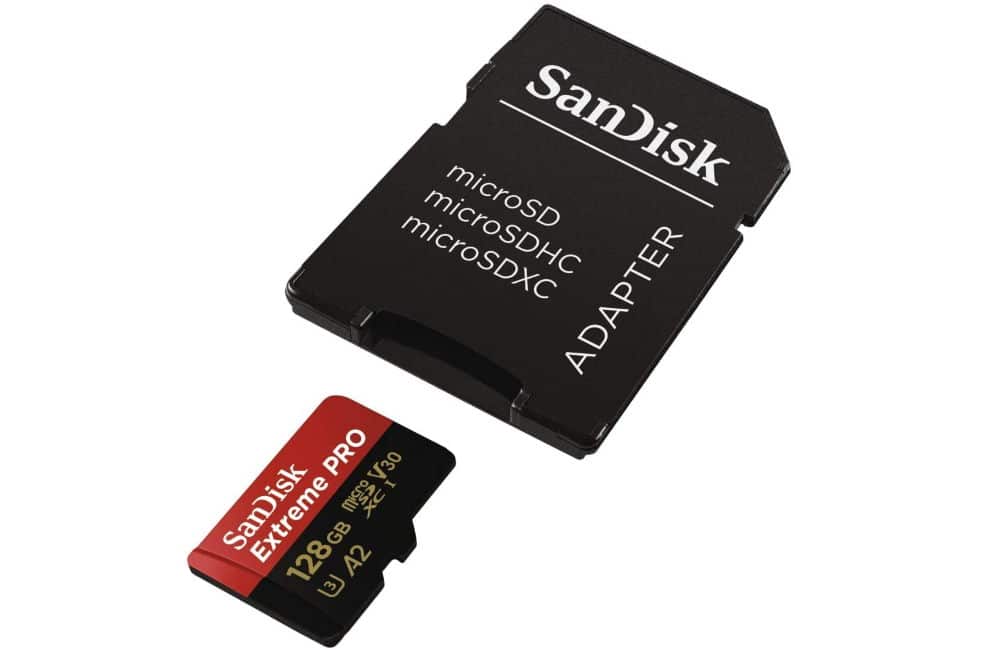 Une carte mémoire micro SDXC Sandisk Extrême Pro 128 Go à 23,56 € sur Amazon