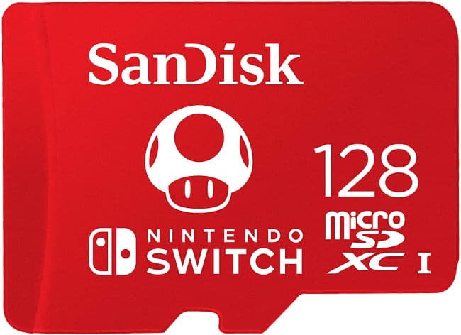 Carte mémoire SanDisk 128 Go microSDXC UHS-I pour Nintendo Switch à 22,99 € sur Amazon