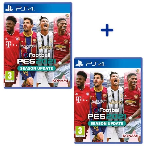 Pack PS4 2 jeux eFootball PES 2021 à 30,99 € sur Cdiscount