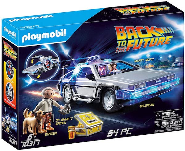 Coffret Playmobil Retour vers le Futur Delorean à 33,50 € sur Amazon