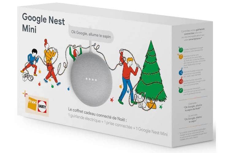 Coffret Google Nest Mini à 49,99 € sur la Fnac et Darty