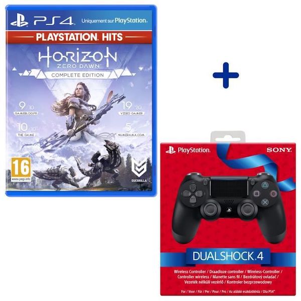 Pack PS4 manette Dualshock 4 V2 + Horizon : Zero Dawn Complete Edition à 44,99 € sur Cdiscount
