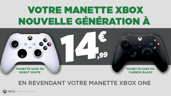 Manette Xbox nouvelle génération à 14,99 € contre votre ancienne chez Micromania
