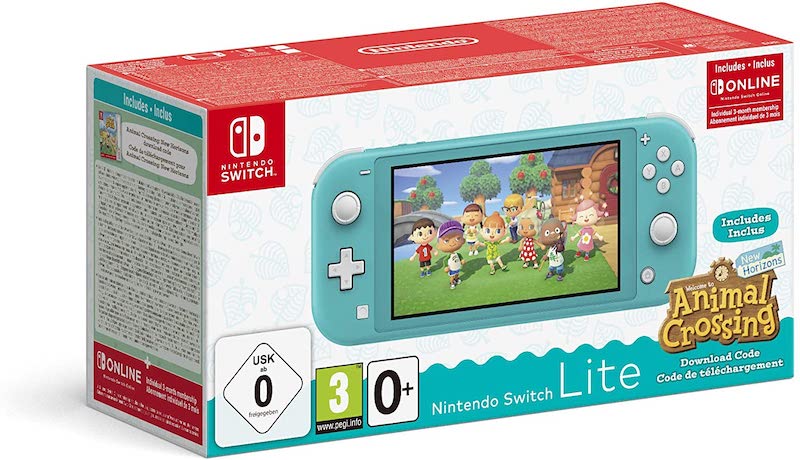 Nintendo Switch Lite Animal Crossing + 3 mois de Nintendo Switch Online à moins de 200 € sur Amazon
