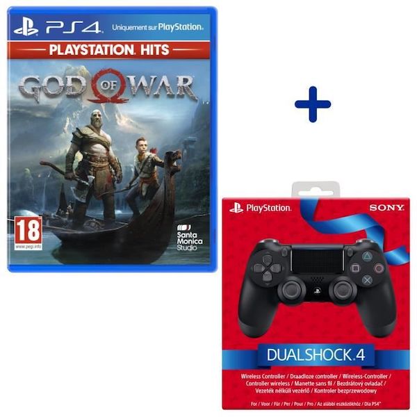 Pack PS4 manette Dualshock 4 V2 + God of War à 44,99 € sur Cdiscount